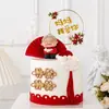 Decoración de Pastel de Cumpleaños Estilo Chino para Abuelos, Deseándoles Salud y Longevidad, Topper de Cumpleaños Acrílico para Personas Mayores