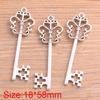 Explosiones al por mayor Zakka corona hueca llave DIY collar pulsera accesorios 18 * 59mm 1597