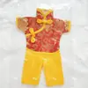 Traje Tang Clássico Chinês de Brocado com Artesanato Único, Roupas para Boneca de Presente, Cor Pode Ser Especificada nas Observações