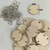 Ventas Directas de Fábrica Madera Ecológica 2 Agujeros Redondo Viruta de Madera diy Graffiti Joyería Accesorios Etiqueta de Madera Mayoreo Madera