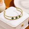 Pulseira Aberta de Titânio Europeia e Americana Mais Vendida Transfronteiriça, Forma Geométrica Vintage, Joia que Não Desbota, Acessório de Pulseira Aberta Personalizado