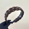 Diadema con peluca integrada para mujer, diadema trenzada, tocado de corona alta, pedrería magnética, diamantes brillantes, trenza de espina de pescado