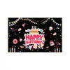Nuevo Fondo de Tela para Fiesta de Cumpleaños Impresión HD Globos Rosas Corazones Decoración de Festival Tela de Fondo