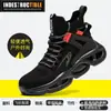 Zapatos de Seguridad de Caña Alta para Todas las Estaciones, Anti-Aplastamiento y Anti-Perforación, Ligeros, Suaves y Cómodos Zapatos de Trabajo para Hombre