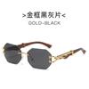 Nuevas gafas de sol vintage con espejo de leopardo y veta de madera para hombre, gafas de sol decorativas con diseño de guepardo para conducir en caja europea y americana, venta al por mayor transfronteriza