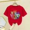 100% Algodão Roupas Infantis Caixa de Ritmo Camiseta de Manga Curta Verão Novo Estilo Meninos e Meninas Roupa Top Camiseta para Criança