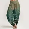 Pantalones Casuales Versátiles de Moda Estilo Nuevo 3D Estampado Digital Europeo y Americano Transfronterizo Pantalones Tailandeses para Mujer de Algodón Puro Estampado Directo Pantalones Largos de Primavera y Verano