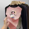 Camiseta Térmica de Forro Polar con Bloques de Color de Manga Larga para Niños 2026 Nueva Camiseta de Cuello Redondo Otoño Invierno Moda para Niñas Prenda Superior Usable