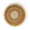 Estilo Japonês Estilo Simples Cor Original Porta-copos Pura Palha Feito à Mão Redondo com Borla Jogo Americano Resistente a Altas Temperaturas Redondo Espessado Tapete de Isolamento Térmico