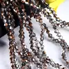 Venta al por mayor de fábrica cuentas de cristal con diamantes de colores galvanizados 3/4/6 mm accesorios para joyería accesorios cuentas de vidrio de doble punta