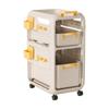 Estante de almacenamiento Cesta de escritorio móvil Carrito doméstico Estante de almacenamiento Bolsa de almacenamiento Artefacto con polea Estante de almacenamiento