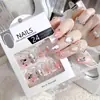 Nuevos Parches de Uñas Portátiles, Manicura Dulce de Estrellas, Lazos Brillantes, Lindos Parches de Uñas, Blanqueador Elegante A99