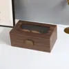 Caja de Almacenamiento para Relojes de Cuero con Grano de Madera Nuevo 20 Ranuras Lujo Ligero Tablero de Densidad Caja de Exhibición de Relojes de Cuero Caja de Embalaje para Relojes de Cuero