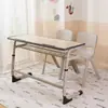 Escritorio y silla para estudiante de entrenamiento de persona doble, escritorio y silla de aula, mesa de tutoría, escritorio de aprendizaje institucional, cuidado después de la escuela, escritorio escolar