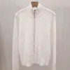 Ropa de Mujer Transfronteriza al por Mayor Estilo Europeo y Americano Nuevo Suéter de Punto Trenzado con Cremallera Doble y Cuello Alto Moda Versátil Abrigo Suéter