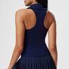 Colete Esportivo Transfronteiriço para Mulheres, Roupa de Tênis, Sem Mangas com Bojos, Decote em V, Gola Reversível, Top de Corrida Fitness Justo de Secagem Rápida
