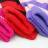 Guantes Mágicos de Punto Grueso a Rayas de Moda para Estudiantes, Calentadores de Invierno para Mujer, Guantes sin Dedos, Regalos