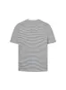 Camiseta a Rayas Estilo Retro Americano con Efecto Desgastado de Manga Corta para Hombres y Mujeres, Versátil Top Holgado 2026 para Parejas y Uso Diario