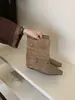 Botas de tornozelo com salto interno estilo francês, novo modelo inverno 2026, botas curtas emagrecedoras para mulheres