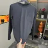 Nueva Esencial Otoño 2024 Atractiva Transpirable Camiseta Moda de Gama Alta Temperamento Cuello Redondo Manga Larga Sudadera