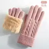 Nuevos Guantes de Invierno para Mujer con Pantalla Táctil, Guantes de Punto a Prueba de Frío para Ciclismo al Aire Libre, Guantes Cálidos de Doble Capa con Forro de Felpa y Engrosados