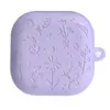 Funda protectora de silicona adecuada para Samsung Buds4/Buds4Pro con patrón de grabado floral, funda suave Bluetooth anticaídas