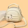 Cross2026 Outono Nova Bolsa Transversal de Ombro Único Grande Capacidade Textura Tendência Moda Bolsa de Mão para o Dia a Dia Bolsa Redonda Bolsa Feminina