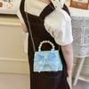 Bolso Nuevo para Niños 2024 Bolso Cruzado Bolso de Mano de Moda con Perlas Lazo de Encaje Niña Princesa Accesorios Bolso