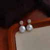 Pendientes de Perla Barroca de Agua Dulce Fuertes Ligeros Franceses de Lujo Accesible Pendientes de Moda Elegantes para Mujer Pendientes Nuevos 2025