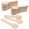 Cuchara Pequeña de Madera Biodegradable Desechable Cuchara para Postre Degustación de Pastel Logo Impreso Cuchara para Helado Vajilla Diaria