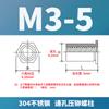 Tuerca remachable hexagonal de acero inoxidable en stock M3M4M5 con orificio pasante SOS-3.5M3/M4/304