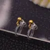 Acessórios de joias diy não são facilmente alérgicos resina clipe invisível clipe em forma de U pino de metal brincos pendurados fabricantes atacado