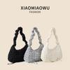 Nuevo Bolso Nube Plisado con Patrón de Burbujas Bolso Cruzado Casual para Mujer que Combina con Todo Bolso de Hombro con Cordón y Lazo para el Trabajo y los Desplazamientos