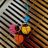 Tela Hecha a Mano Especial de Yunnan Mariposa Cerezo Tulipán Bolsa Pequeña de Chile Colgante para Teléfono Llavero Accesorios