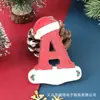 Chapéu de Natal criativo transfronteiriço decorações com letras em inglês pingentes de árvore de Natal acrílico em estoque 26 letras