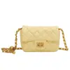 Nueva Tendencia Primavera/Verano 2025: Popular este año, el bolso pequeño cuadrado versátil de patrón de rombos es un bolso de cadena cruzado de moda