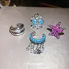 Pinza para Oreja Súper Brillante de Zirconia con Forma de Estrella para Mujeres Sin Perforación, Exquisita, Compacta, Brazalete de Oreja Único, Diseño de Nicho, Pendientes Elegantes