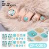 Zhengxiang Verano Venta Caliente Pegatinas 3D de Diamante para Uñas de Pie al por Mayor Chica Color Diamante Azul Pegatinas de Diamante para Uñas de Dedo del Pie de Playa