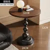 Entrega el Mismo Día: Mesa de Café Vintage Sencilla de Madera Maciza Estilo Americano, Mesa Redonda Pequeña, Mesa de Té Pequeña para Balcón, Mesa de Esquina para Mesita de Noche, Mesa Lateral para Sofá