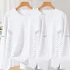 Nueva camiseta de manga larga para hombre 2026, top elástico de primavera y otoño, capa base holgada de peso pesado, camisa de manga corta para hombre