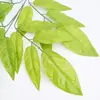Muro de Plantas Artificiales Vegetación Hoja de Mango de 5 Puntas Tela de Seda Hoja Biónica Decoración Árbol Falso Hojas Verdes Adorno Proyecto Paisajismo
