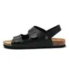 Chinelos de Comércio Exterior Masculinos Verão Moda Chinelos Masculinos Cortiça Praia Estilo Coreano Clip no Pé Sandálias e Chinelos de Couro para Casal Femininos Verão