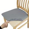 Funda Elástica de Cojín para Silla de Color Sólido para Cuatro Estaciones Transfronteriza, Funda para Asiento de Silla, Funda para Silla para Uso en el Hogar, Funda para Silla de Madera Maciza, Funda para Silla de Comedor