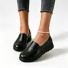Zapatos de cuero pequeños transfronterizos para mujer, estilo nuevo de primavera y otoño, moda europea y americana, para mediana edad y ancianos, casuales, planos, punta redonda, sin cordones, zapatos individuales