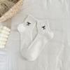 Calcetines de mujer con lazo estilo ballet, de verano, de malla fina, transpirables, blancos, japoneses, de color liso, sin hueso