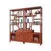 Estante Antiguo de Madera Maciza Estantería de Nuevo Estilo Chino Estante de Almacenamiento Multifuncional Divisor de Sala de Estar Pabellón Duobao Estante para Té Vitrina