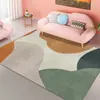 Alfombra Moderna Minimalista de Lujo Ligero para Sala de Estar, Alfombrilla Retro Geométrica para Mesita de Noche de Dormitorio, Alfombra de Cobertura Total para Hotel y Casa de Huéspedes, Envío Transfronterizo
