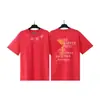 Versão Correta da Camiseta Pronta Redonda de Manga Curta Solta Palm Palm Angels Estampa de Letras Splash Transfronteiriça