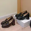 Zapatos de tacón alto para mujer, Mocasines Camelia, Nuevo estilo Primavera y Otoño 2026 para mujer, Zapatos Slip-On de cuero genuino estilo británico con suela gruesa