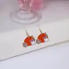 Pendientes Florales de Gama Alta de Verano Europeos y Americanos, Divertidos Pendientes de Animales de Serie de Gato con Goteo de Aceite de Dibujos Animados, Tortuga, Mariposa